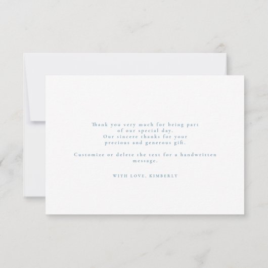 星空の夜の三日月スモールサンキューサンキュー サンキューカード (裏面)