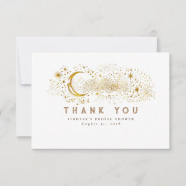 星空の夜の三日月スモールサンキューサンキュー サンキューカード