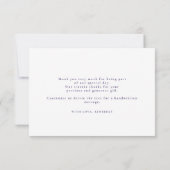 星空の夜の三日月スモールサンキューサンキュー サンキューカード (裏面)