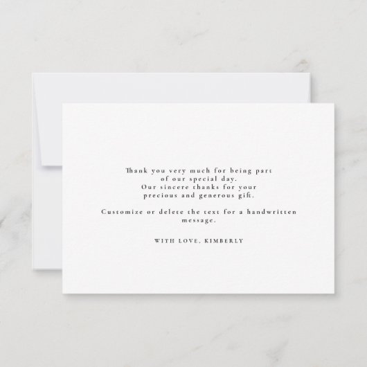 星空の夜の三日月スモールサンキューサンキュー サンキューカード (裏面)