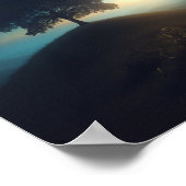 星空の夜の下の木々 ポスター (角)