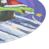 星空の夜の亀のクリスマス カッティングボード (角)