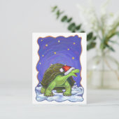 星空の夜の亀のクリスマス シーズンポストカード (スタンド正面)