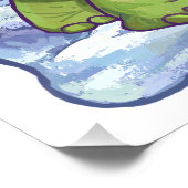 星空の夜の亀のクリスマス ポスター (コーナー)