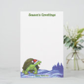 星空の夜の亀のクリスマス 便箋 (スタンド正面)