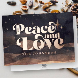 星空の夜の冬の空モダンシックエレガントフォイル 箔シーズンカード