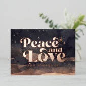 星空の夜の冬の空モダンシックエレガントフォイル 箔シーズンカード (立ち正面)