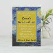 星空の夜の卒業招待状 招待状 (スタンド正面)