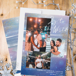 星空の夜の喜び世界へ3 Photo Collage シーズンカード