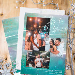星空の夜の喜び世界へ3 Photo Green シーズンカード<br><div class="desc">星空の夜の背景に、Joy to the World handレタリングで、独自の3枚のフォトコラージュのホリデーカードを作成する。このデザインは、緑のミントピンクとグレーの色合いで水色のブラシストロークを特徴とし、星、星光の輝きと金ゴールドの塵を持つ。Joy to the Worldは台本の書モダン字で書かれており、写真に合わせて色を変え最高のることができる。この写真テンプレートは、写真を3つの形式(垂直違うポートレート、正方形のフレーム、水平方向)で表示し、重なり合ったコラージュを自動的に作成する。</div>