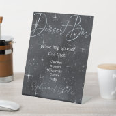 星空の夜の天のデザートバーペデスタルサイン 台座サイン (インサイチュ)