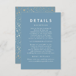 星空の夜の天の塵の青結婚の詳細 エンクロージャーカード