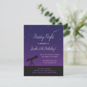 星空の夜の天文学キッズ誕生日招待状 招待状 (スタンド正面)