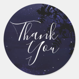 星空の夜の天空の日付ステッカーを保存 ラウンドシール