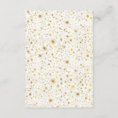 星空の夜の天空の白い金ゴールド結婚の詳細 エンクロージャーカード (裏面)