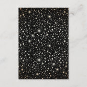 星空の夜の天空の黒い金ゴールド結婚の詳細 エンクロージャーカード (裏面)