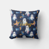 星空の夜の妖精ハロウィーンの枕と名前 クッション (正面)