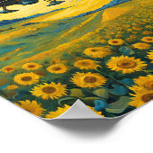 星空の夜の宇宙の侵略 – シュール・アート ポスター (角)