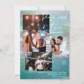 星空の夜の平和と愛3 Photo Collage Green シーズンカード (正面)