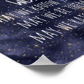 星空の夜の強い女性のポスやる気を起こさせるター ポスター (角)