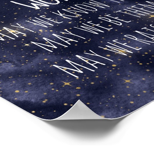 星空の夜の強い女性のポスやる気を起こさせるター ポスター (角)