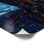 星空の夜の悲鳴。光沢のあるポスター ポスター (コーナー)