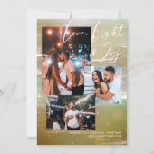 星空の夜の愛の光と喜び3写真金ゴールド シーズンカード (正面)