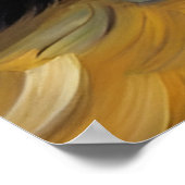 星空の夜の愛らしいスカンク ポスター (角)