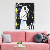 星空の夜の抽象芸術デジ絵画タル キャンバスプリント (インサイチュ (リビング))