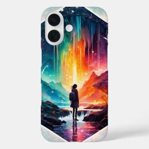 星空の夜の放浪:アドベンチャお洒落ー iPhone 16ケース