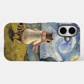 星空の夜の散歩 – Cozy Raccoon Art Case-Mate iPhoneケース (裏面 (横))