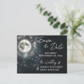 星空の夜の日付を保存 案内ポストカード (スタンド正面)