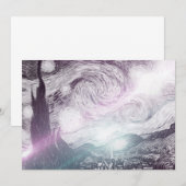 星空の夜の明かり 招待状 (正面/裏面)