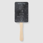 星空の夜の月のフェイズシテリア結婚式 プログラム ハンドファン (裏面)