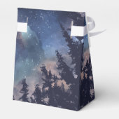 星空の夜の森結婚の感謝 フェイバーボックス (裏面サイド)