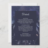 星空の夜の森結婚の詳細カード 招待状 (正面)