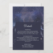 星空の夜の森結婚の詳細カード 招待状 (正面)