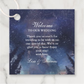 星空の夜の森結婚の フェイバータグ (正面)