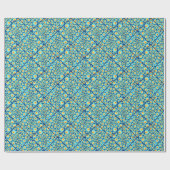 星空の夜の海のドードルダイヤモンドタイル ラッピングペーパー (フラット)