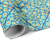 星空の夜の海のドードルダイヤモンドタイル ラッピングペーパー (ロールコーナー)