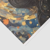 星空の夜の渦巻き風アールヌーボーガールデコパージュ 薄葉紙 (詳細)