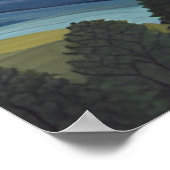 星空の夜の灰色の馬 ポスター (角)