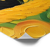 星空の夜の牛 ポスター (角)