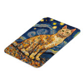 星空の夜の猫 マグネット (左側)