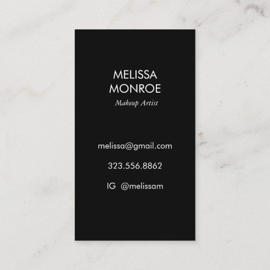 星空の夜の白黒パタエレガントーン 名刺 (裏面)