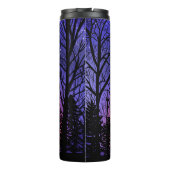 星空の夜の瞑想と木の日没 タンブラー (裏面)