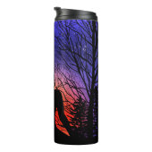 星空の夜の瞑想と木の日没 タンブラー (回転右)