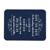 星空の夜の結婚式は日付を除く マグネット (横)