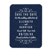 星空の夜の結婚式は日付を除く マグネット (縦)