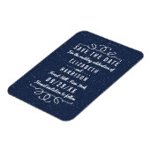 星空の夜の結婚式は日付を除く マグネット (左側)